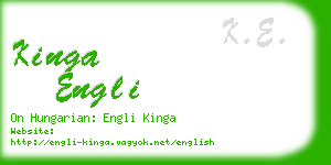 kinga engli business card